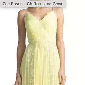 Zac Posen yellow gown size 8, perfect condition